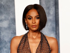U.S. singer Ciara sported a fresh bob haircut at the Vanity Fair 95th Oscars Party at the The Wallis Annenberg Center for the Performing Arts in Beverly Hills, California on March 12, 2023.