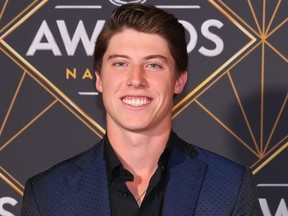 Mitch Marner of the Toronto Maple Leafs is seen on the Red Carpet before the 2023 NHL Awards at Bridgestone Arena on June 26, 2023 in Nashville, Tenn.