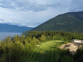 Queens Bay Resort is surrounded by the Balfour Golf Course on Kootenay Lake.
