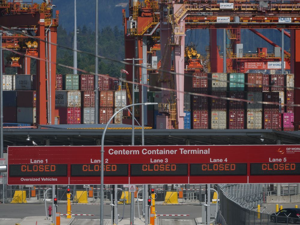 Railway container shipments plummet due to B.C. port strike