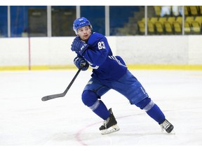 Abbotsford Canucks forward Tristen Nielsen at Vancouver Canucks development camp at the University of B.C. in 2022.