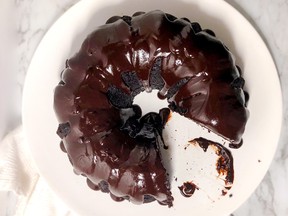 Chocolate Depression Cake.