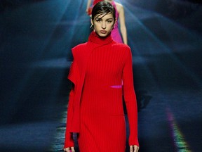 A model wears a look from the Fendi Fall 2023 Ready-to-Wear collection.