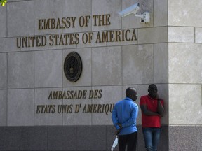 The U.S. embassy in Port-au-Prince, Haiti, Wednesday, Oct. 27, 2021.