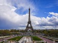 The Eiffel tower viewed from Trocadero Square in Paris, France, on Wednesday, April 12, 2023. In recent months, big banks like Goldman Sachs, Bank of America, Deutsche Bank and Citigroup expanded their presence in the French capital, ushering in a new reality for the landscape of European banking.