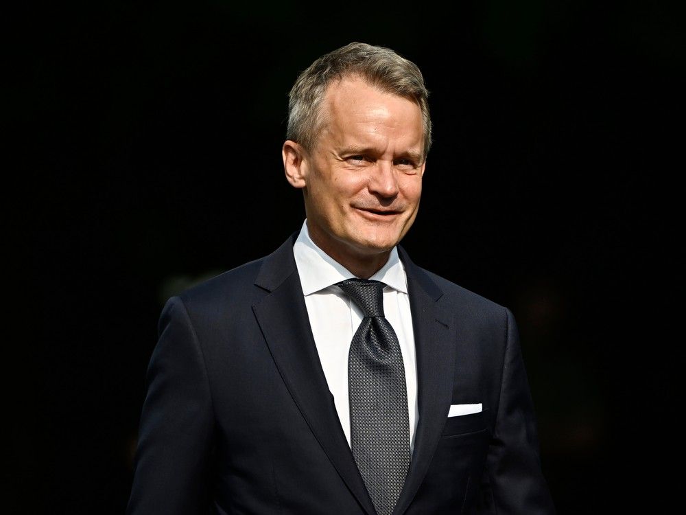Seamus O'Regan arrives for a cabinet swearing-in ceremony at Rideau Hall in Ottawa on Wednesday, July 26, 2023.