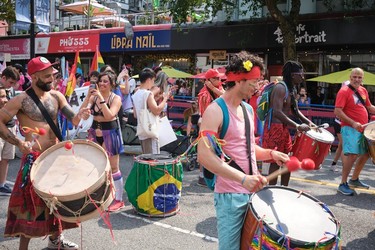 Thousands of people took part in the annual Pride Parade in Vancouver on Aug. 6, 2023. The parade started at the intersection of Denman and Davie streets, near English Bay, and proceeded down Beach Avenue and Pacific street to Concord Community Park near Science World.