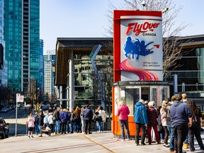 Tourists around Canada Place in March 2023.