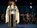 Musqueam chief Wayne Sparrow speaks before David Eby is sworn in as BC premier during a ceremony at the Musqueam community centre in Vancouver, BC Friday, November 18, 2022. 
