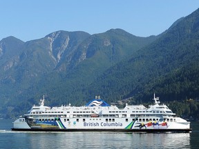 The B.C. ferry the Coastal Renaissance approaches Horseshoe Bay.