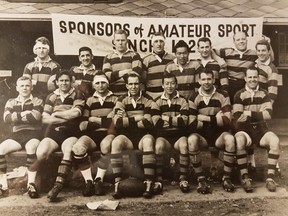 A photo of the Meraloma men's rugby team from the 1960s. - Submitted photo: Meraloma Club