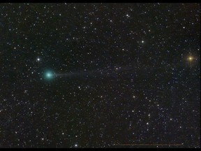 This handout image released by NASA on September 6, 2023, shows 'Comet Nishimura' at an undisclosed location in space.