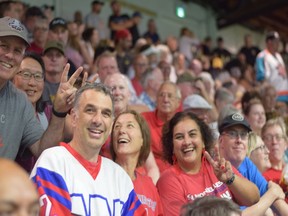 New Westminster Salmonbellies fans have been packing Queen's Park Arena and having their fun in the Mann Cup Senior A box lacrosse championship. Their team trails the Ontario powerhosue Six Nations Chiefs 2-0, though, going into Game 3 Monday night at the New Westminster rink.