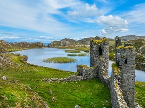 Ruins of Three Castle Head, County Cork, Ireland