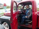 Bruce Banman, MLA for Abbotsford South, with his 1952 Mercury pickup truck.