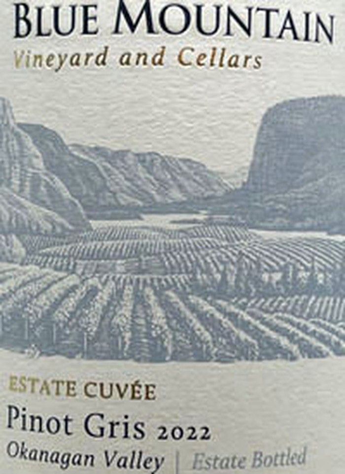 Blue Mountain Estate Cuvée Pinot Gris 2022