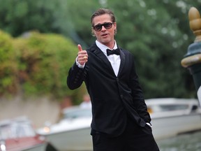 Brad Pitt appears during the 79th Venice Film Festival on September 8, 2022.