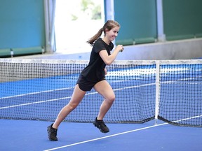 Isabel Brick at the Laver Cup in Vancouver on Sept. 16, 2023. The North Vancouver native has served in that key support capacity for four significant tennis events in the Lower Mainland, but at age 16, she’s in final year of eligibility.