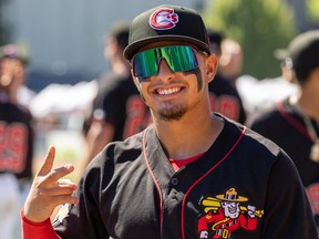 Vancouver Canadians outfielder Gabby Martinez will be all smiles tonight if his club can nab a win a Nat Bailey.