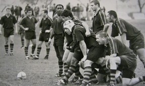 The Meraloma premier men's rugby is shown in an archival photo from the 1990s.