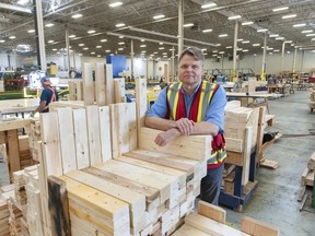 Langley, BC: September01, 2023 -- Chris Naychuk, business development manager for Mitsui Home, at the company's prefab building plant in Langley, BC Friday, September 1, 2023. (Photo by Jason Payne/ PNG) (For story by Dan Fumano) [PNG Merlin Archive]