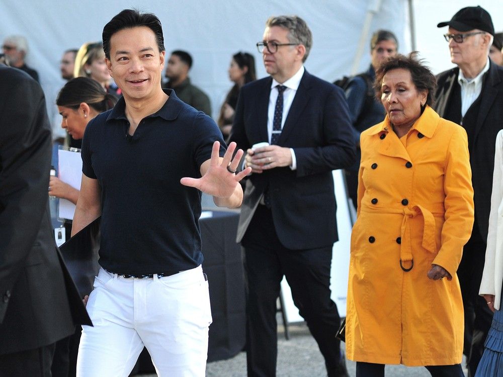  vancouver mayor ken sim during a celebratory ground awakening ceremony for the future home of the vancouver art gallery at the chan centre for the visual arts, in vancouver, b.c. on september 15, 2023.
