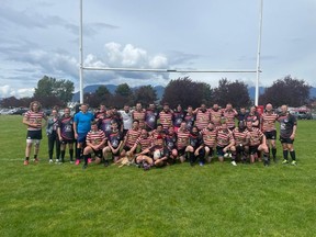 Team photo of the Vancouver Rogues, a gay-and-inclusive men's rugby team. - Submitted photo: Rogues Rugby