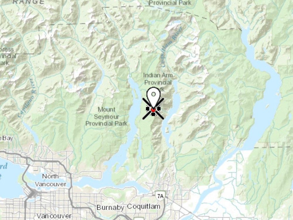 Tactical bucketing and ground crew suppress small wildfire north of Coquitlam