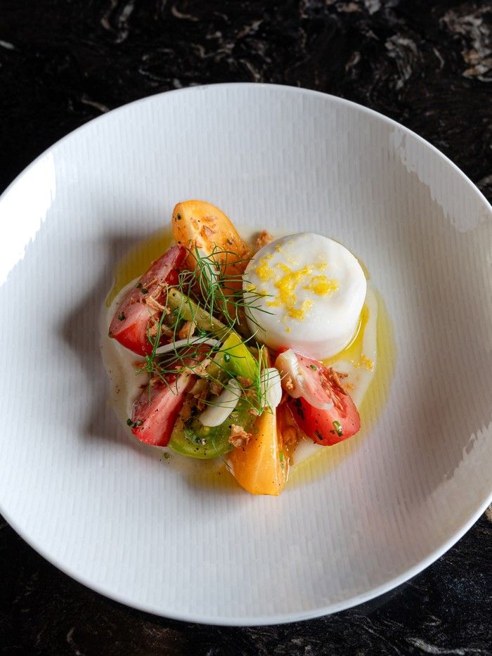 Tomato and Burrata Salad.