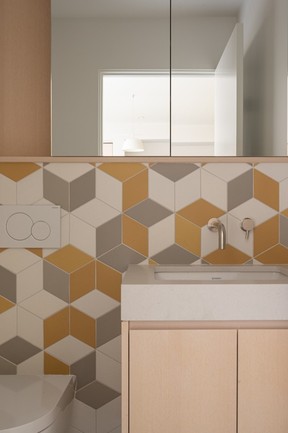 yellow bathroom