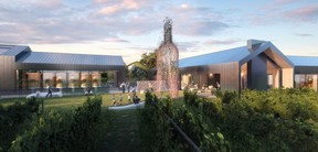 Artistic rendering of Abbotsford winery designed by Burgers Architecture.
