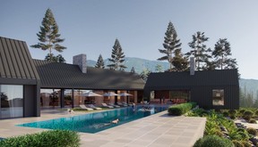 Artistic rendering of Moyne residence: Passive house designed by Burgers Architecture, in West Vancouver.
