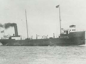 The freighter Huronton was built in 1898 in Ohio but was owned by a Canadian company.