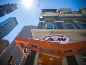 An A&W Restaurant in Toronto is photographed on Monday, July 9, 2018.