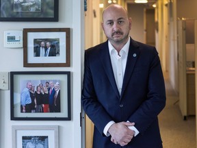 Ezra Shanken inside Jewish Federation of Greater Vancouver offices in Vancouver on Oct. 12, 2023.