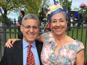 Former Vancouver Sun sportswriter Wendy Long and her husband Steve Nemetz at the Melbourne Cup.