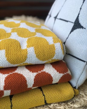 Saturday Green Pillow/Blanket Collection from Petra Kaksonen.