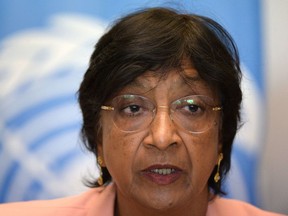 Navi Pillay, who participated in a panel discussion at the University of Ottawa on Monday titled, "Reflections on International Law and the Israel/Palestine Conflict: Presentation by the United Nations Independent International Commission of Inquiry on the Occupied Palestinian Territory," is seen in 2014.