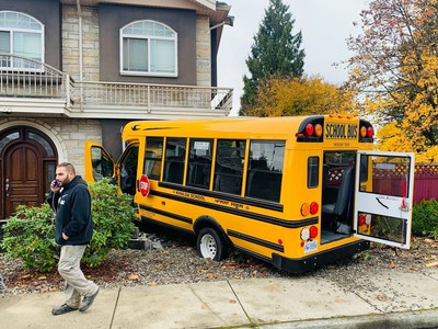 11 people taken to hospital after school bus crashes into home in Burnaby,  B.C., first responders say
