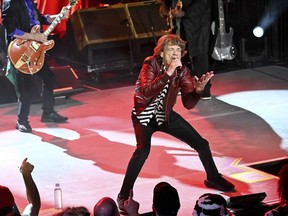 Mick Jagger of The Rolling Stones performs during a celebration for the release of the new album "Hackney Diamonds" on Thursday, Oct. 19, 2023, in New York.