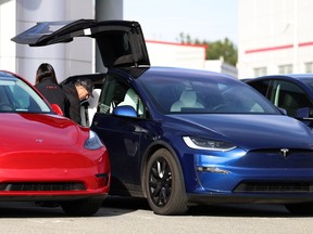 The Tesla dealership in Langley