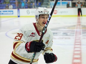 Samuel Honzek is yet to play a game with the Vancouver Giants this season.