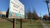 A sign along Fraser Highway in Surrey heralds plans to extend the Skytrain Expo Line another 16 kilometres, from King George Station to Langley City centre.