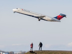 A Delta Air Lines plane takes off in Montreal. The lack of major airline crashes in Canada is “an indication the system is working well,” one expert says.