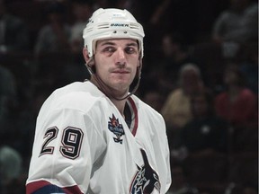 File pic of Vancouver Canucks Gino Odjick from 1997.