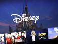 A Disney logo forms part of a menu for the Disney Plus streaming service on a computer screen in Walpole, Mass., on Nov. 13, 2019.