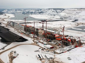 A view of the Site C dam construction site
