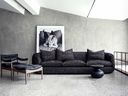Audrey sofa, Mos table, Modus chair and ottoman by luxury Canadian brand Montauk Sofa.