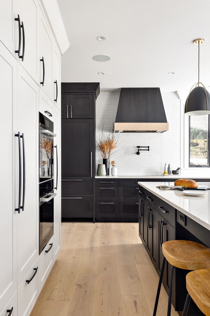 Cabinetry colours have taken a darker, moodier turn with deeper, richer hues, even black. Simply Home Decorating.