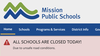 mission schools closed